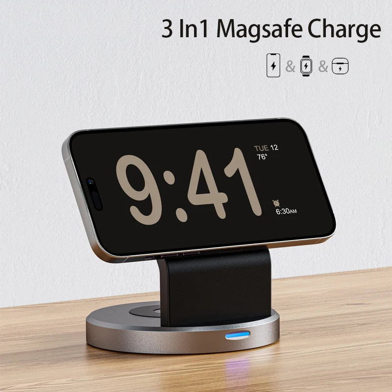 NovaCharge 3-in-1 Magnetic Wireless Charging Station